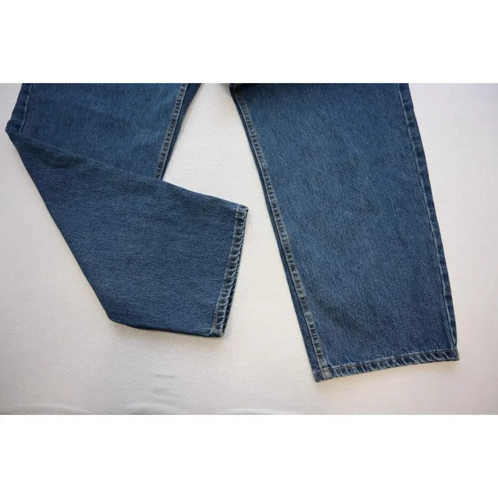 Levi's 550 Relaxed Fit Straight Blue Denim Jeans Mens Size 52 x‎ 32